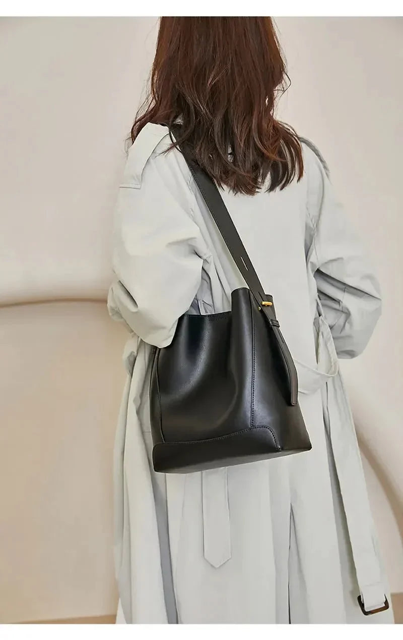 Bolso de Hombro para Mujer de Piel Sintética, Gran Capacidad, Impermeable, Modelo Belle