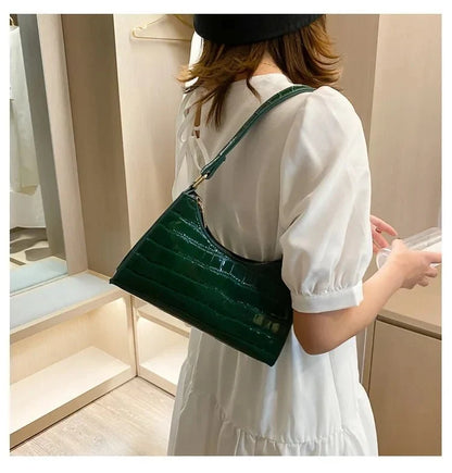 Bolso de Hombro para Mujer con Textura de Cocodrilo Modelo Rouge